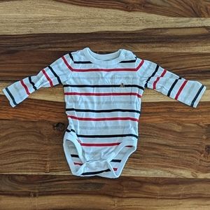 🌟2/$5🌟 Gap. Long sleeved striped onesie. EUC.